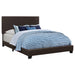 Dorian Upholstered California King, E.King, & Queen Bed Black, Brown, & Grey - Furniture Land (Milwaukee, WI)