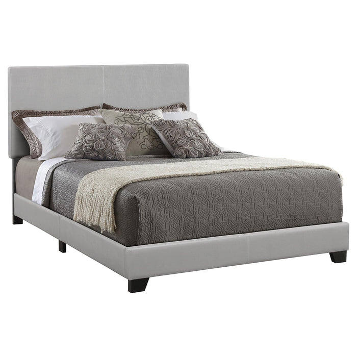 Dorian Upholstered California King, E.King, & Queen Bed Black, Brown, & Grey - Furniture Land (Milwaukee, WI)