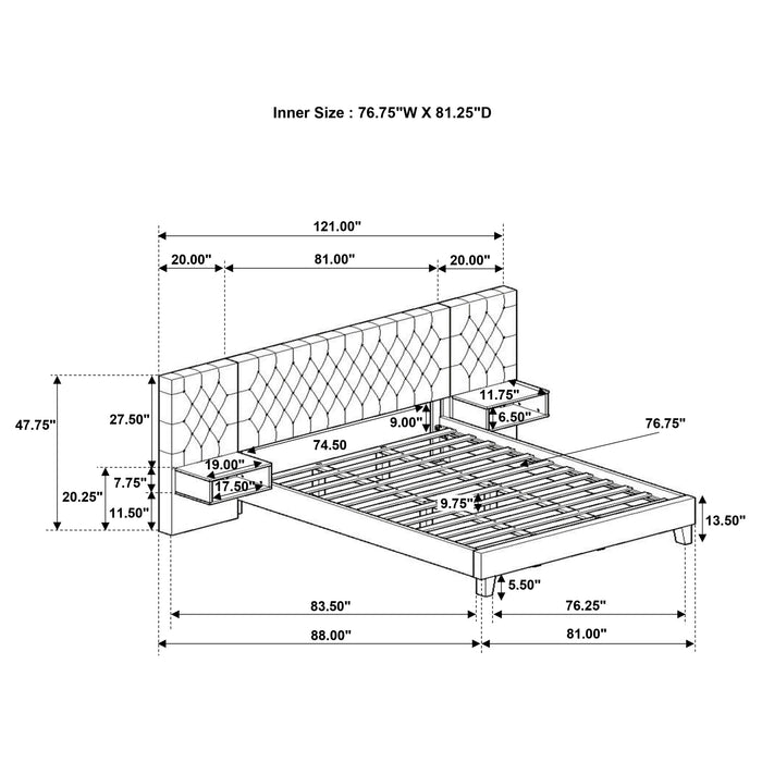 Marley Eastern King & Queen Bed - Furniture Land (Milwaukee, WI)