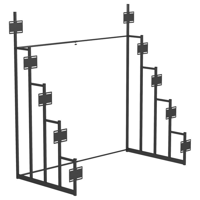 Duarto 5-tier Headboard Display Rack Black - Furniture Land (Milwaukee, WI)