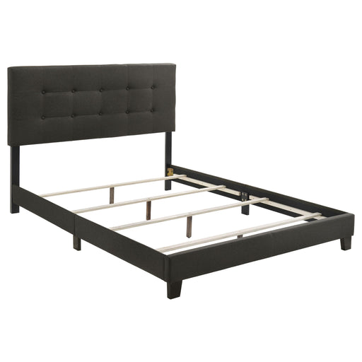 Mapes Tufted Upholstered Eastern King, Queen, Twin & Full Bed Charcoal & Grey - Furniture Land (Milwaukee, WI)