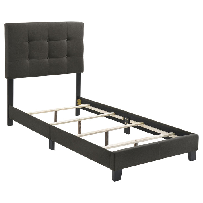 Mapes Tufted Upholstered Eastern King, Queen, Twin & Full Bed Charcoal & Grey - Furniture Land (Milwaukee, WI)