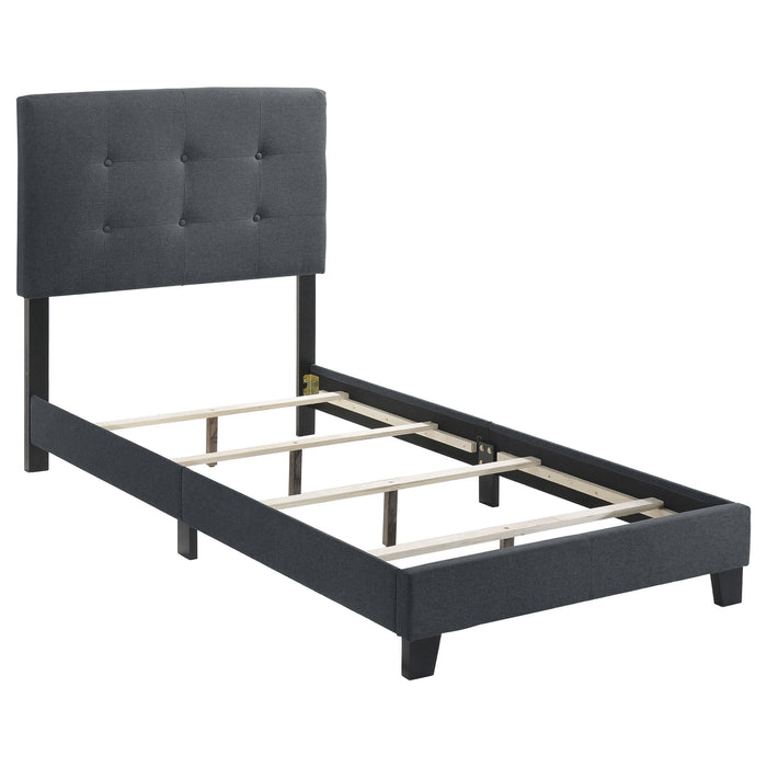 Mapes Tufted Upholstered Eastern King, Queen, Twin & Full Bed Charcoal & Grey - Furniture Land (Milwaukee, WI)