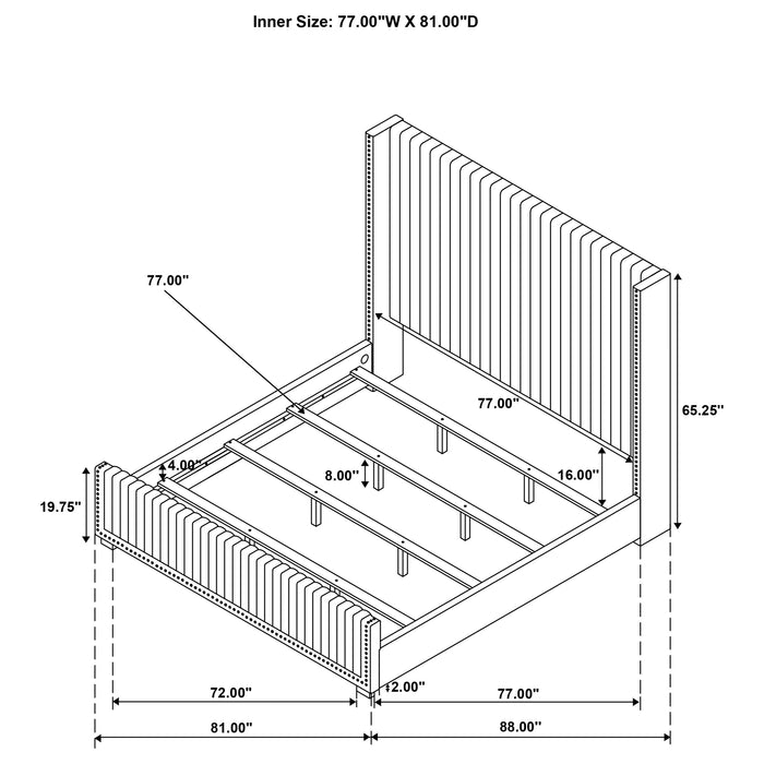 Natasha California King, E.King & Queen Bed - Furniture Land (Milwaukee, WI)