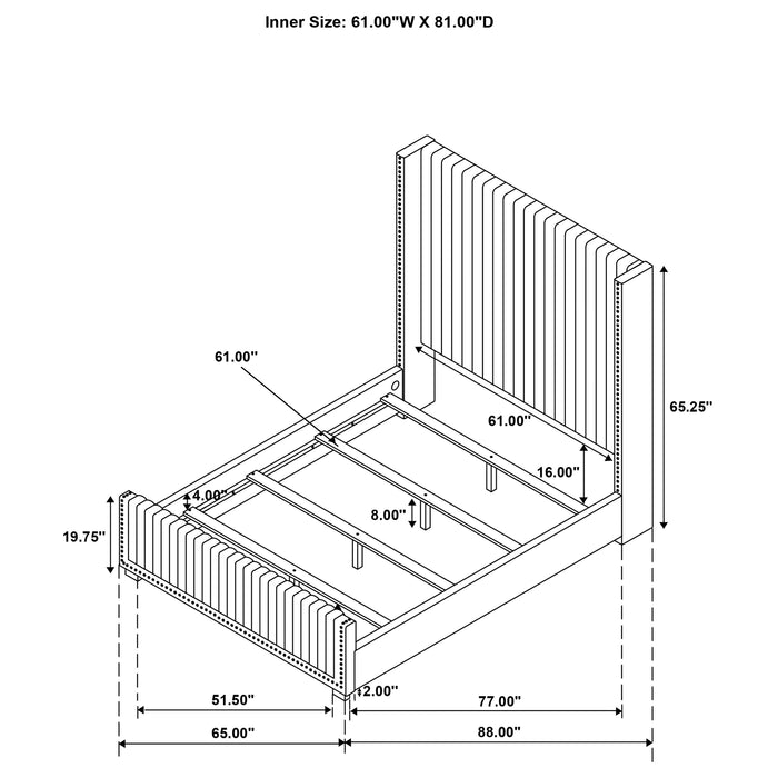 Natasha California King, E.King & Queen Bed - Furniture Land (Milwaukee, WI)