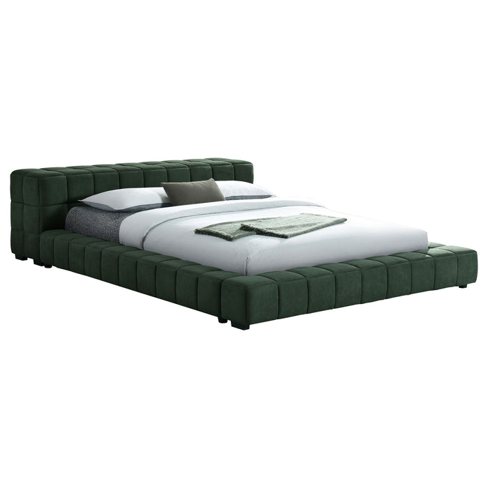 Trinity California King, E.king, Queen, & Full Bed Green & Light Taupe - Furniture Land (Milwaukee, WI)