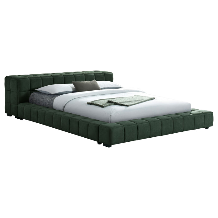 Trinity California King, E.king, Queen, & Full Bed Green & Light Taupe - Furniture Land (Milwaukee, WI)