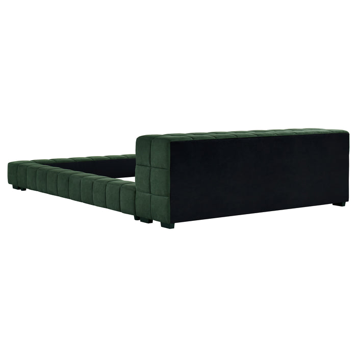 Trinity California King, E.king, Queen, & Full Bed Green & Light Taupe - Furniture Land (Milwaukee, WI)