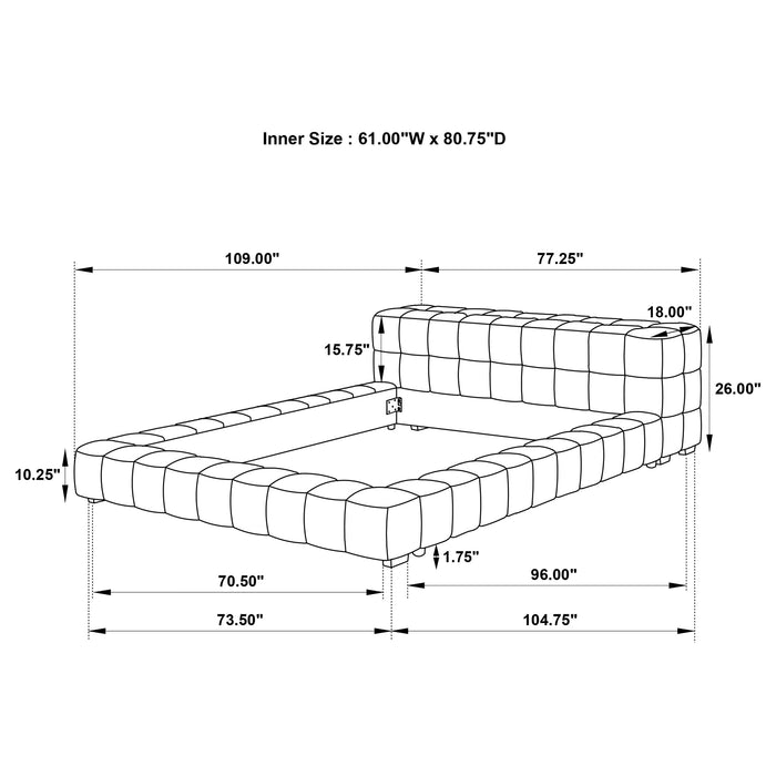 Trinity California King, E.king, Queen, & Full Bed Green & Light Taupe - Furniture Land (Milwaukee, WI)