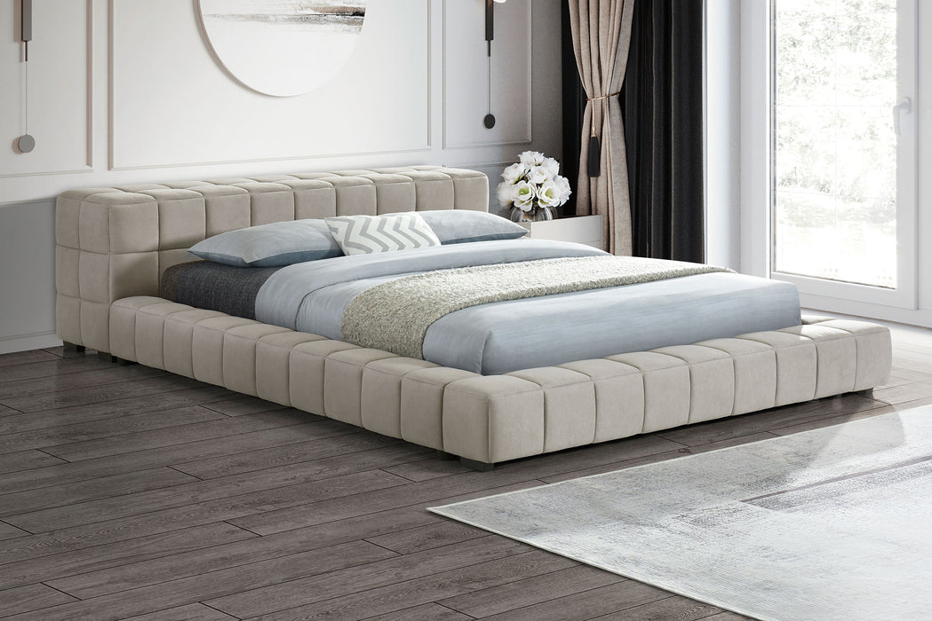 Trinity California King, E.king, Queen, & Full Bed Green & Light Taupe - Furniture Land (Milwaukee, WI)