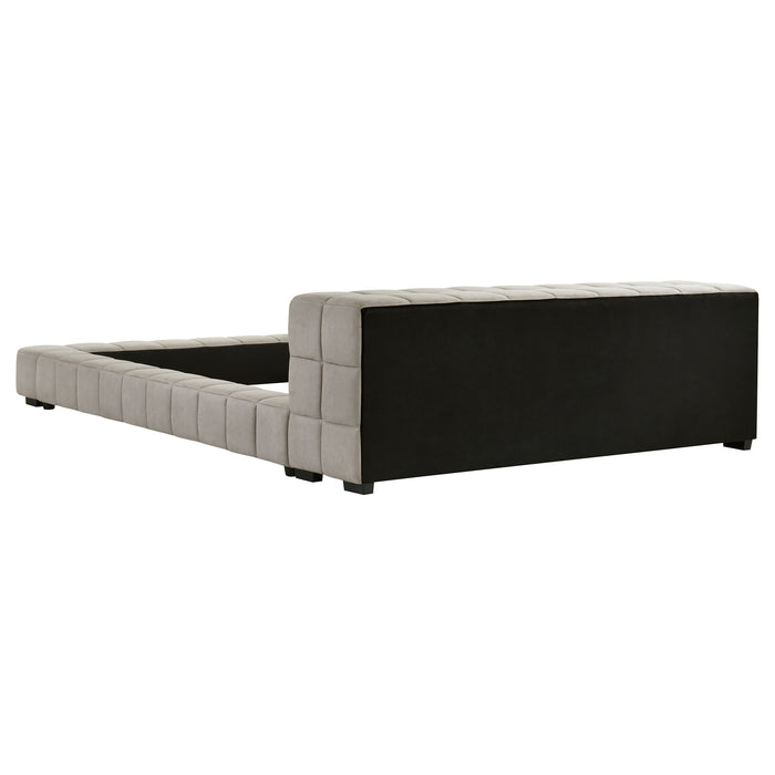 Trinity California King, E.king, Queen, & Full Bed Green & Light Taupe - Furniture Land (Milwaukee, WI)