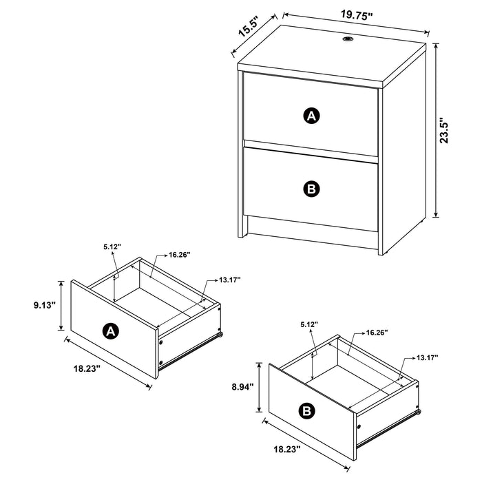 Westpark Nightstands - Furniture Land (Milwaukee, WI)