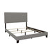 Boyd California King, King, & Queen Upholstered Bed with Nailhead Trim Charcoal & Grey - Furniture Land (Milwaukee, WI)