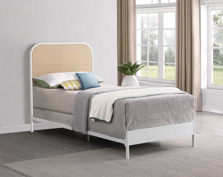 Amherst Eastern King, Queen, Full, & Twin Bed White & Black - Furniture Land (Milwaukee, WI)