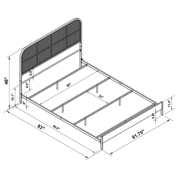 Amherst Eastern King, Queen, Full, & Twin Bed White & Black - Furniture Land (Milwaukee, WI)