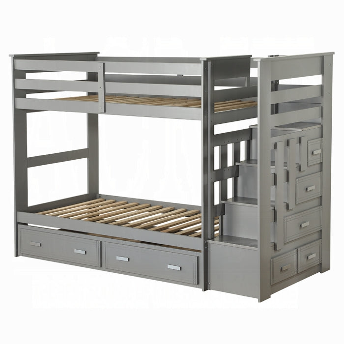 Allentown Twin-Twin Bunk Bed With Trundle and Storage - Furniture Land (Milwaukee, WI)