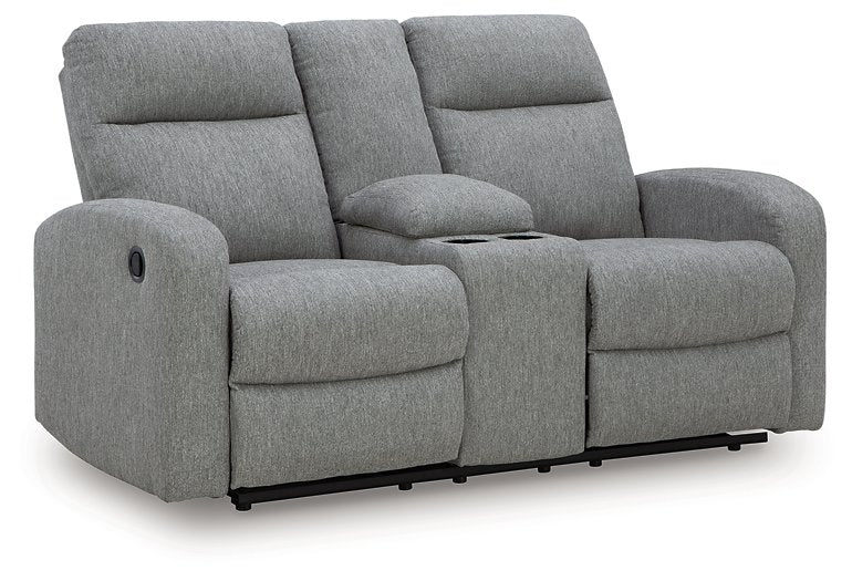 Gauntlet Reclining Loveseat with Console - Furniture Land (Milwaukee, WI)