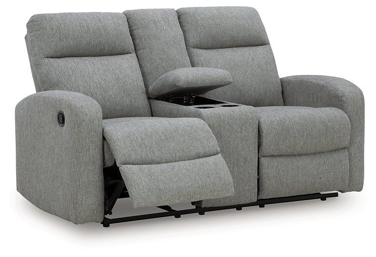 Gauntlet Reclining Loveseat with Console - Furniture Land (Milwaukee, WI)