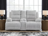 Rhines Falls Power Reclining Loveseat with Console - Furniture Land (Milwaukee, WI)