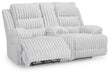 Rhines Falls Power Reclining Loveseat with Console - Furniture Land (Milwaukee, WI)
