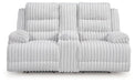 Rhines Falls Power Reclining Loveseat with Console - Furniture Land (Milwaukee, WI)