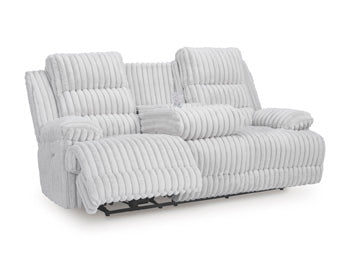 Rhines Falls Power Reclining Sofa with Drop Down Table - Furniture Land (Milwaukee, WI)
