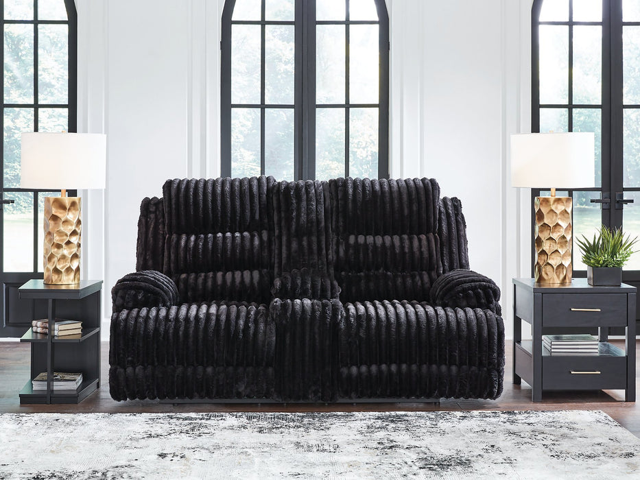 Rhine Falls Reclining Loveseat with Console - Furniture Land (Milwaukee, WI)