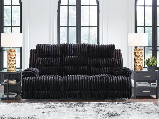 Rhine Falls Power Reclining Sofa with Drop Down Table - Furniture Land (Milwaukee, WI)