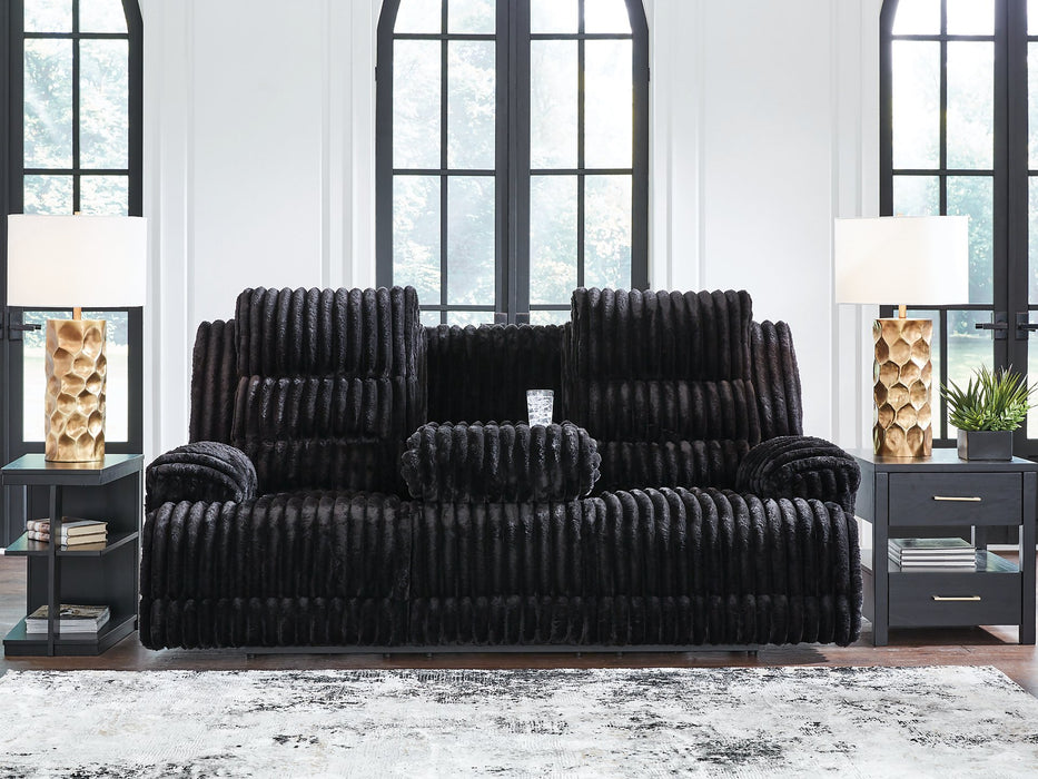 Rhine Falls Power Reclining Sofa with Drop Down Table - Furniture Land (Milwaukee, WI)