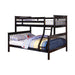 Chapman Full Over Full & Twin Over Full Bunk Bed Black & White - Furniture Land (Milwaukee, WI)