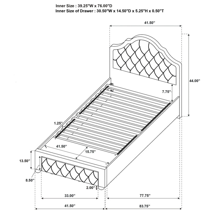 Ashleigh Full & Twin Bed - Furniture Land (Milwaukee, WI)