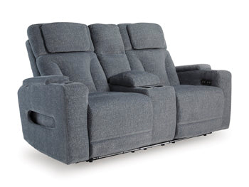 Studio Cave Power Reclining Loveseat with Console - Furniture Land (Milwaukee, WI)