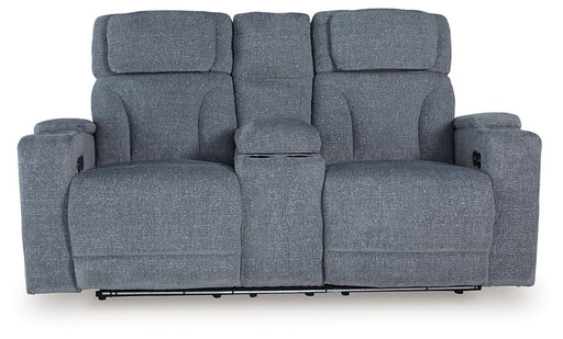 Studio Cave Power Reclining Loveseat with Console - Furniture Land (Milwaukee, WI)