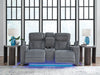 Studio Cave Power Reclining Loveseat with Console - Furniture Land (Milwaukee, WI)