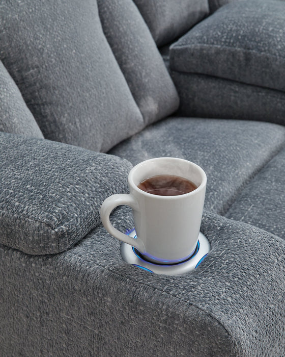 Studio Cave Power Reclining Loveseat with Console - Furniture Land (Milwaukee, WI)