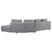 Toscano 134-inch Upholstered Sectional Sofa Grey - Furniture Land (Milwaukee, WI)