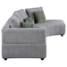 Toscano 134-inch Upholstered Sectional Sofa Grey - Furniture Land (Milwaukee, WI)