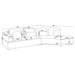 Toscano 134-inch Upholstered Sectional Sofa Grey - Furniture Land (Milwaukee, WI)