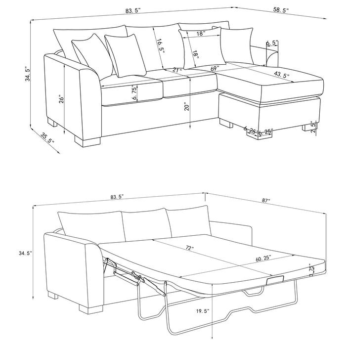 Storey Sleeper Sectionals - Furniture Land (Milwaukee, WI)