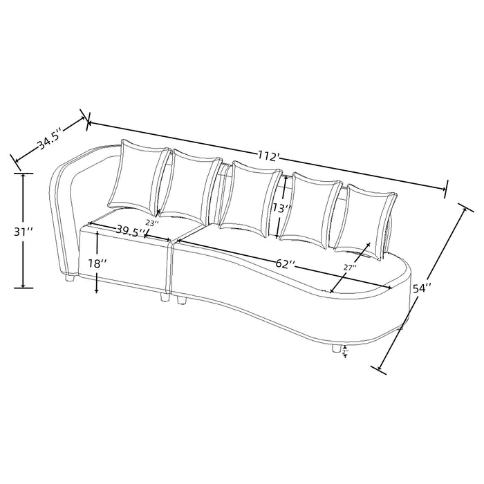 Fayette Stationary Sectionals Greige - Furniture Land (Milwaukee, WI)