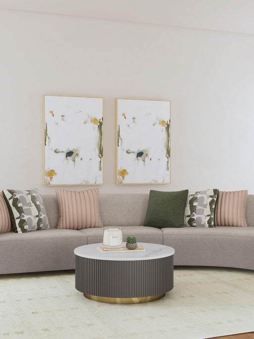 Fayette Upholstered Armless Chair Greige - Furniture Land (Milwaukee, WI)