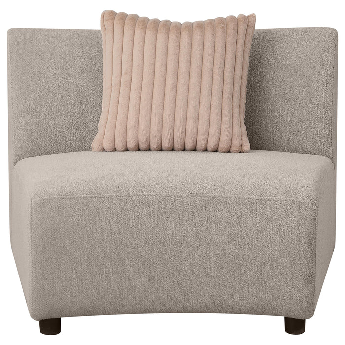 Fayette Upholstered Armless Chair Greige - Furniture Land (Milwaukee, WI)