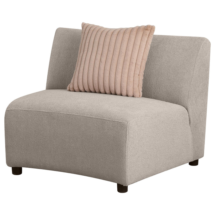 Fayette Upholstered Armless Chair Greige - Furniture Land (Milwaukee, WI)