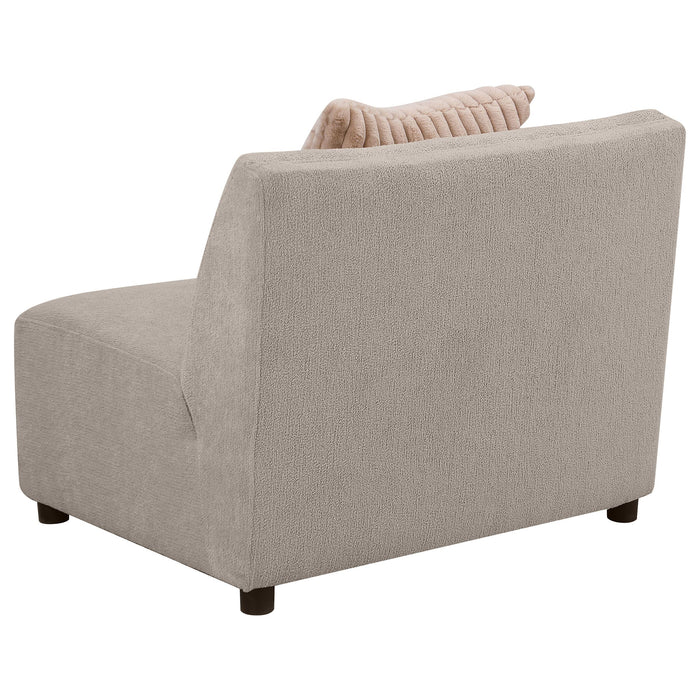 Fayette Upholstered Armless Chair Greige - Furniture Land (Milwaukee, WI)