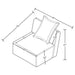Fayette Upholstered Armless Chair Greige - Furniture Land (Milwaukee, WI)
