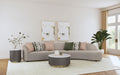 Fayette Upholstered Armless Chair Greige - Furniture Land (Milwaukee, WI)