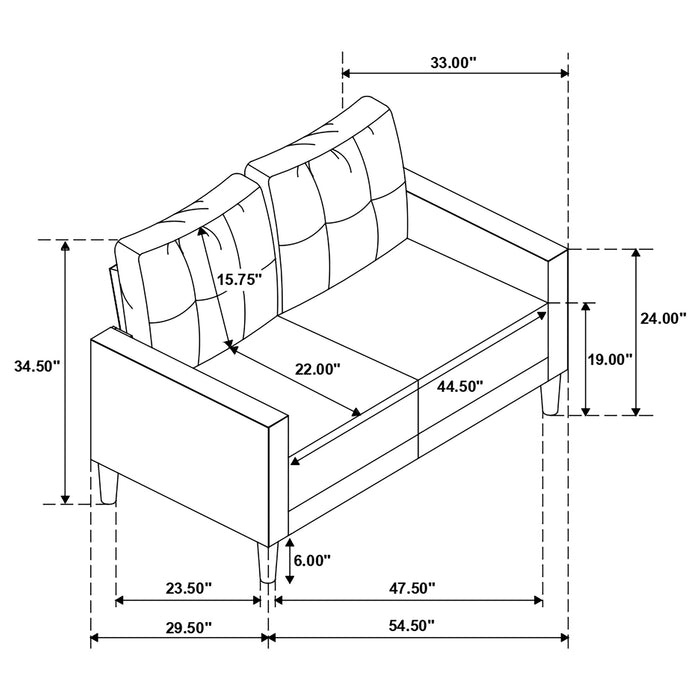 Bowen Stationary 3 Pc Sets - Furniture Land (Milwaukee, WI)