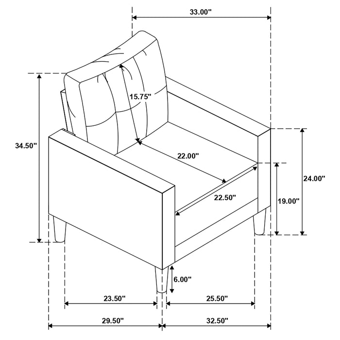 Bowen Stationary 3 Pc Sets - Furniture Land (Milwaukee, WI)