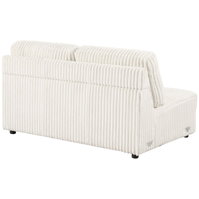 Emberson Upholstered Armless Loveseat Ivory - Furniture Land (Milwaukee, WI)
