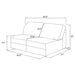 Emberson Upholstered Armless Loveseat Ivory - Furniture Land (Milwaukee, WI)